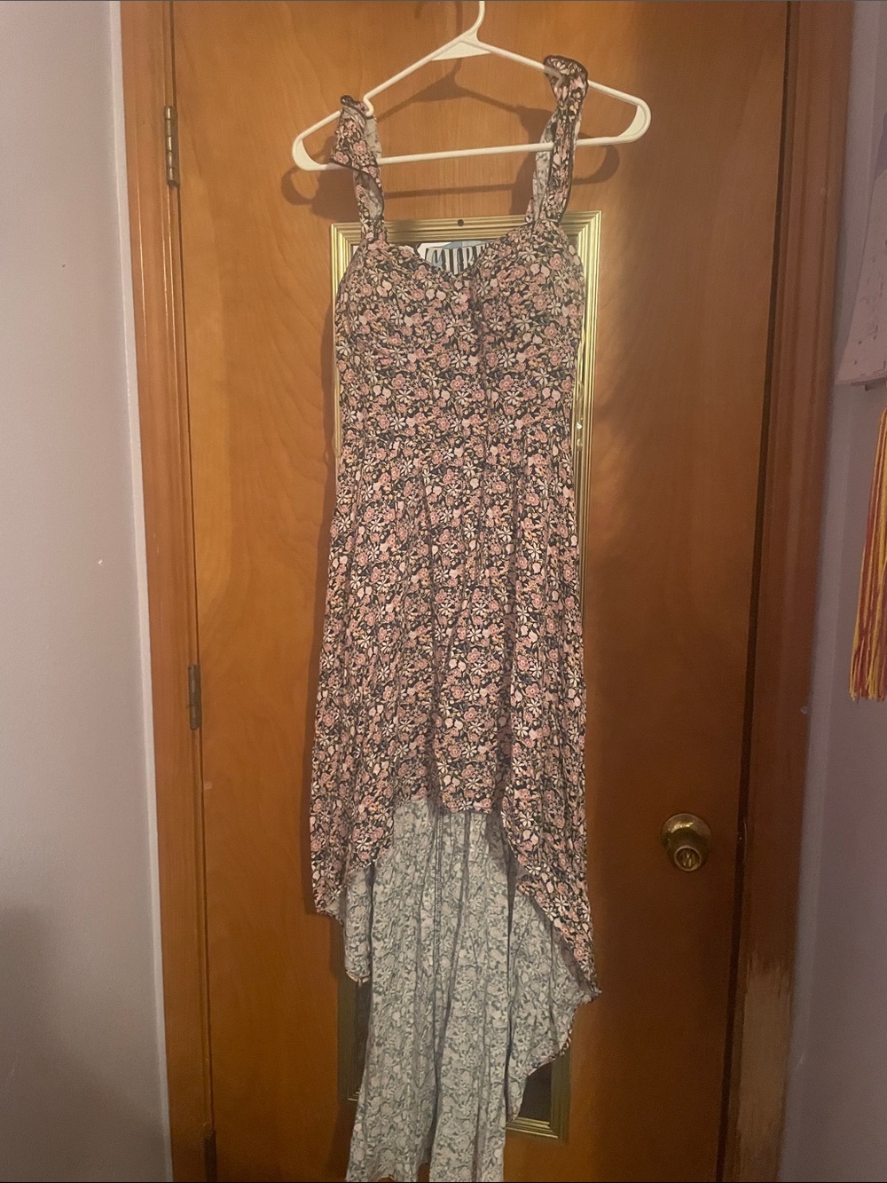 As U Wish Pink Floral High-Low Sundress